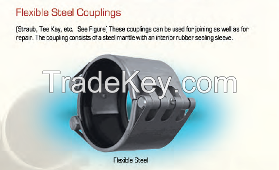 GRP flexible steel coupling