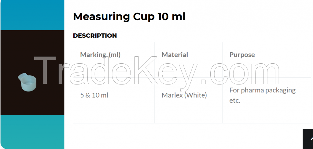 Measuring cup 10 ml / 15 ml / 17 ml / 20 ml / 24 ml / 25 ml / 30 ml