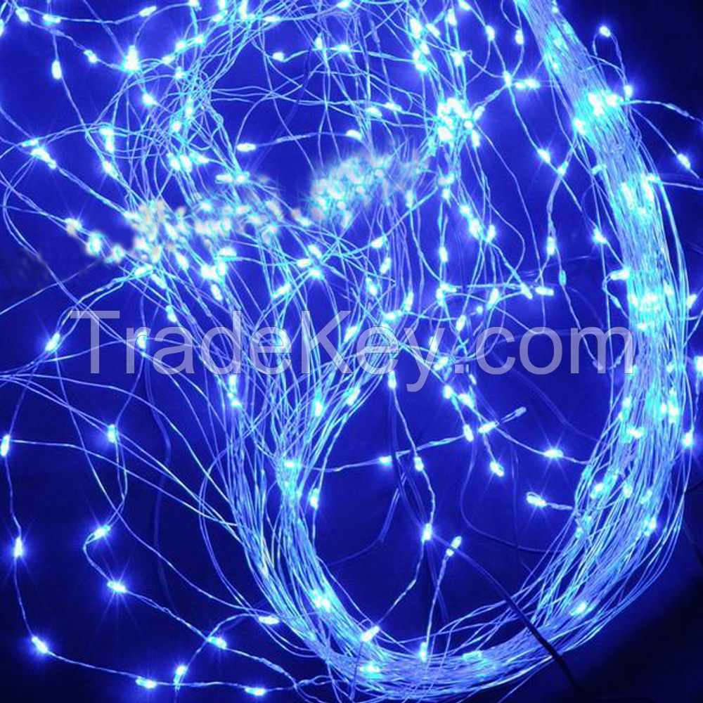 Solarmks 150LED 72Feet Blue Solar String Lights on Flexible Copper Wir