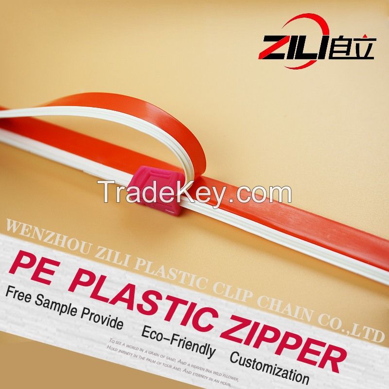 New Style PP/PE Ziplock Zippers,PP/PE Plastic Zipper