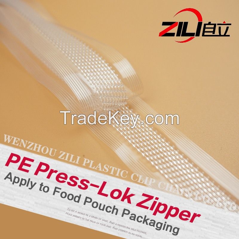 Hotsale New Design PE Press-Lok Zipper For Pouch Food Bag