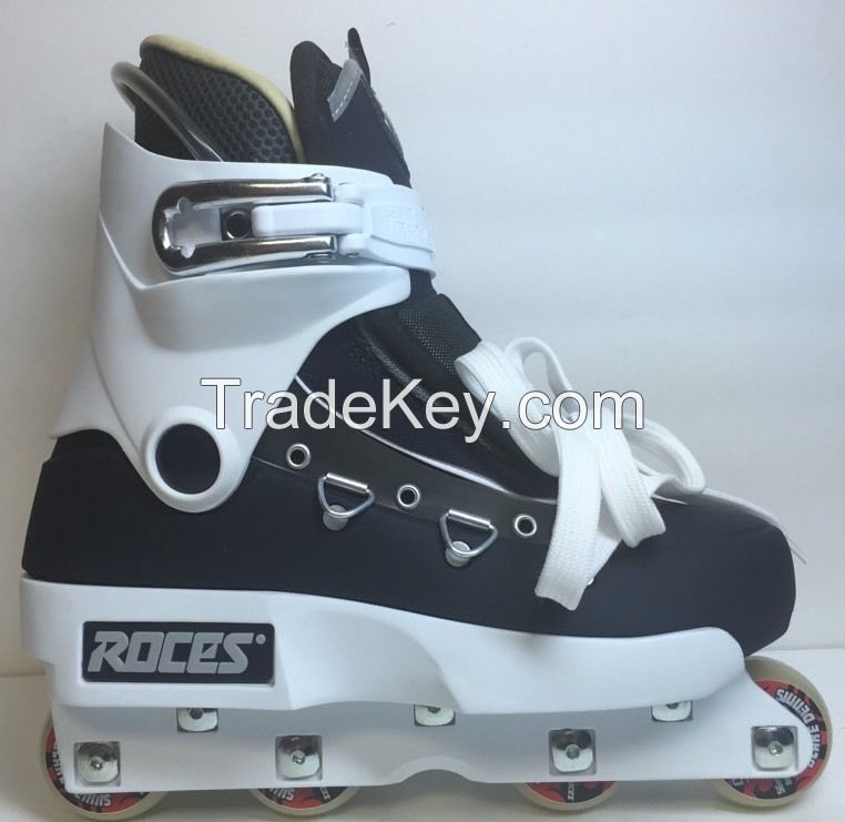 Roces Khuti Italy White Mens 8.5 EU 41.5 Aggressive InLine Skates Senate