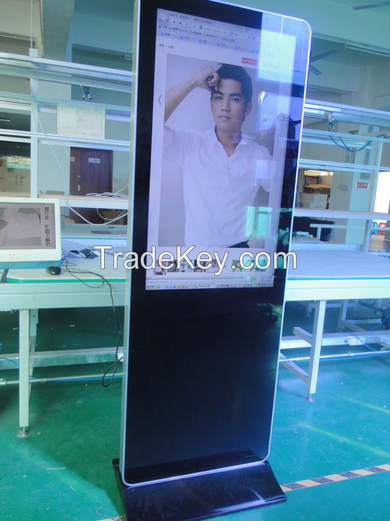 46" Free Stand dual screen lcd screen, double sided lcd advertising display, lcd advertising player,lcd digital signage	