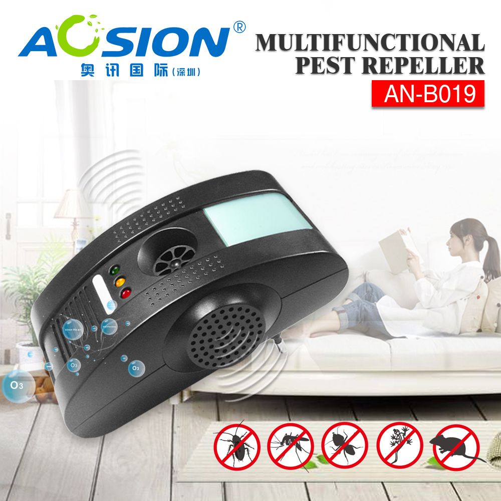 Aosion multifunctional pest repeller electromagnetic waves anion ultrasonic air purifierDesign Patent No.:ZL 2011 3 0006604.4   Adopting the most advanced pest control technology,not only repel various of pests, but also can make it as a air purifier, it