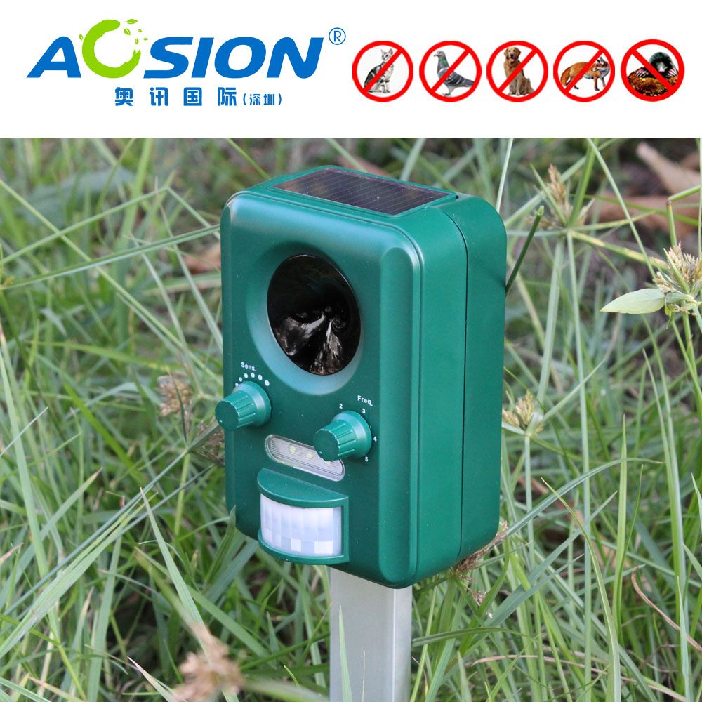 Widely use for garden farm outdoor ultrasonic solar animal pest repellers factory