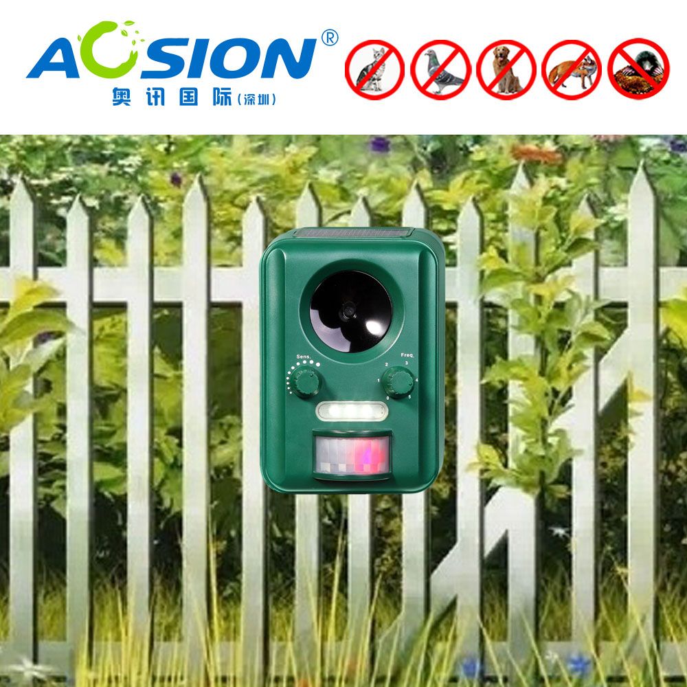 Widely use for garden farm outdoor ultrasonic solar animal pest repellers factory