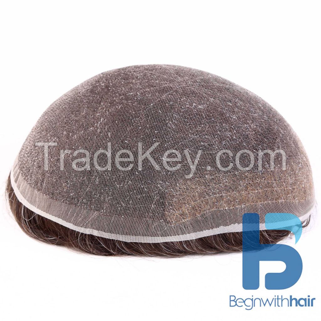 100% human hair full lace men wigs, stock men toupee All French Lace