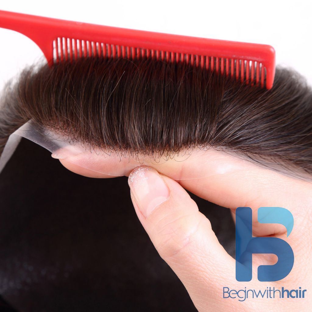 Readymade Top quality 100% Human Hair BIO Thin Skin Men's Hair Systems, Men's Toupee, Men's Hair Pieces