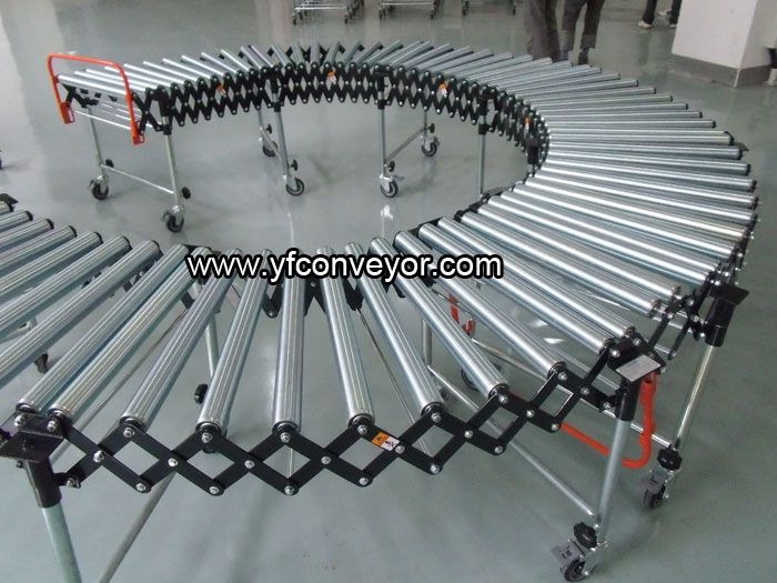 Flexible Expandable Gravity Zinc Plated Steel Roller Conveyor