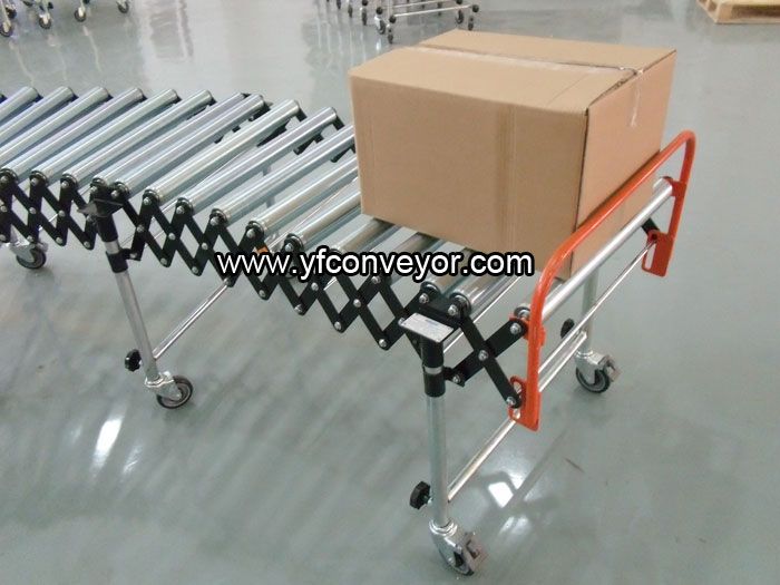 Flexible Expandable Gravity Zinc Plated Steel Roller Conveyor