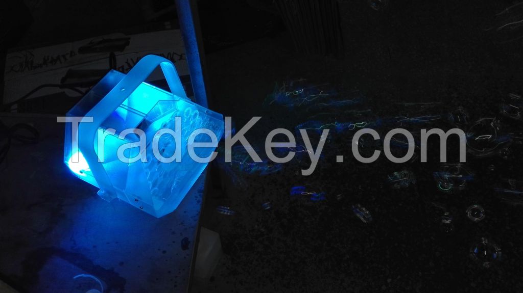 Newest Transparent Material 60W LED Bubble Machine With 2*3W LED