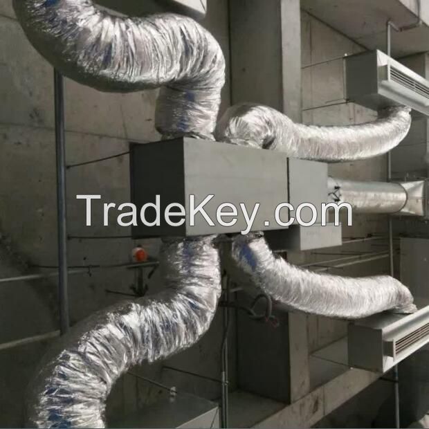 Light weight fire retardent 4 in x10mts thermally insulated aluminum flexible duct