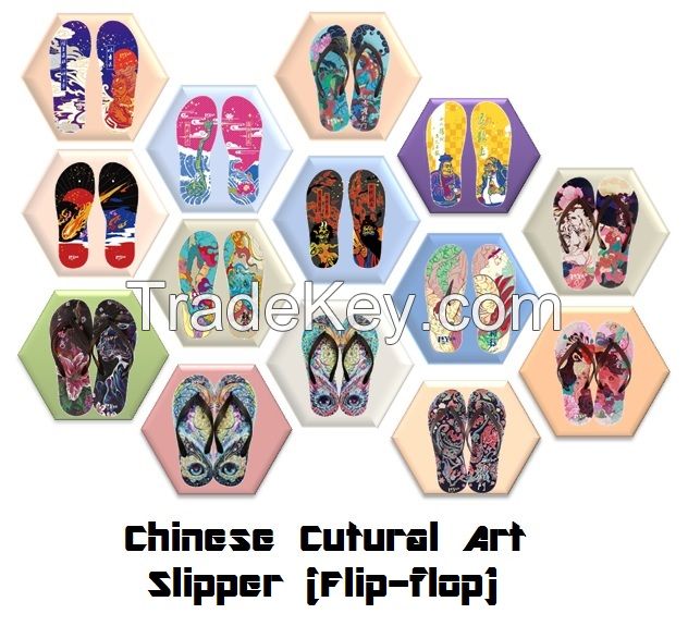Chinese Cultural Art Slippers (Flip-flops)