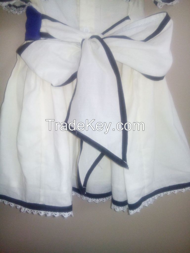 Ivory Blue Girls Dress