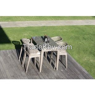 Skyline Designs Journey Rattan Outdoor Bar stools and Table Set at Posh Garden Furniture UK