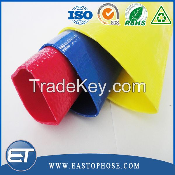 Different Blue/Red/Yellow/White PVC Lay flat Hose