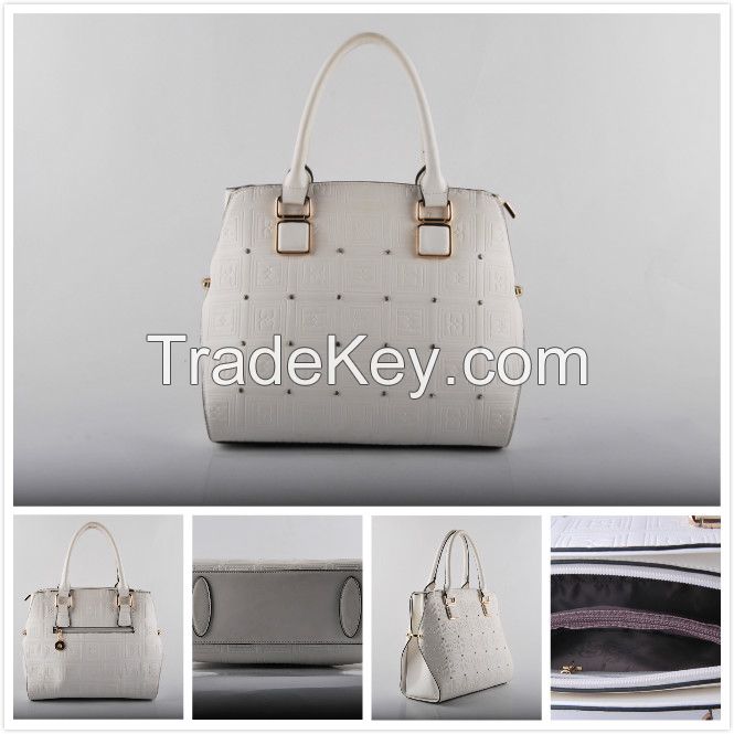 White Elegant Ladies Bag Light Color Bag Ladies Handbag (LY060203)