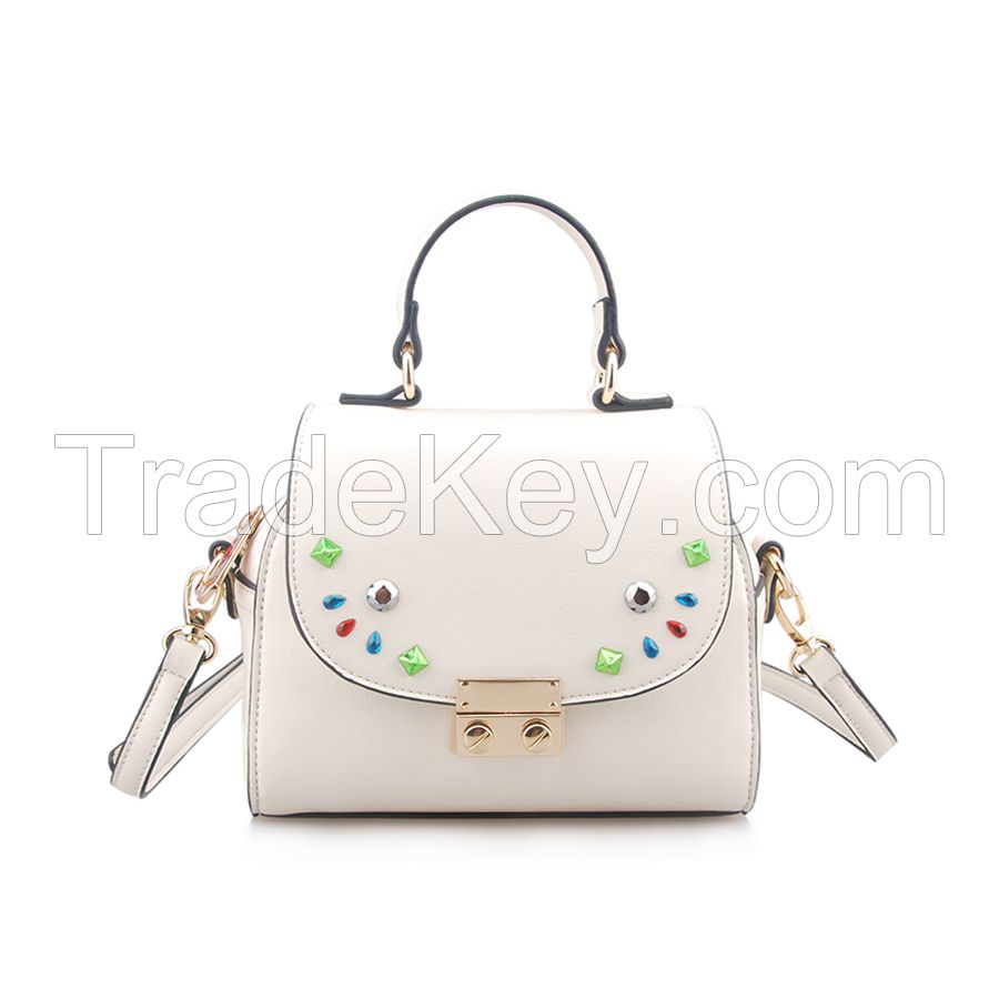 white elegant ladies handbag shoulder bag shopping bag (LY05079)