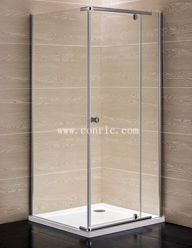 Chrome aluminum profile, swing door shower enclosure with 6mm glass