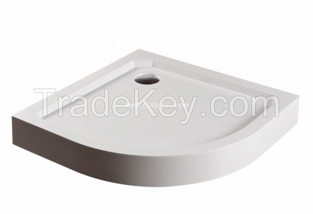 High edge sector SMC shower tray