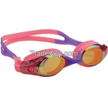 hot selling anti-fog customized junior swimming goggles with quickly buckle