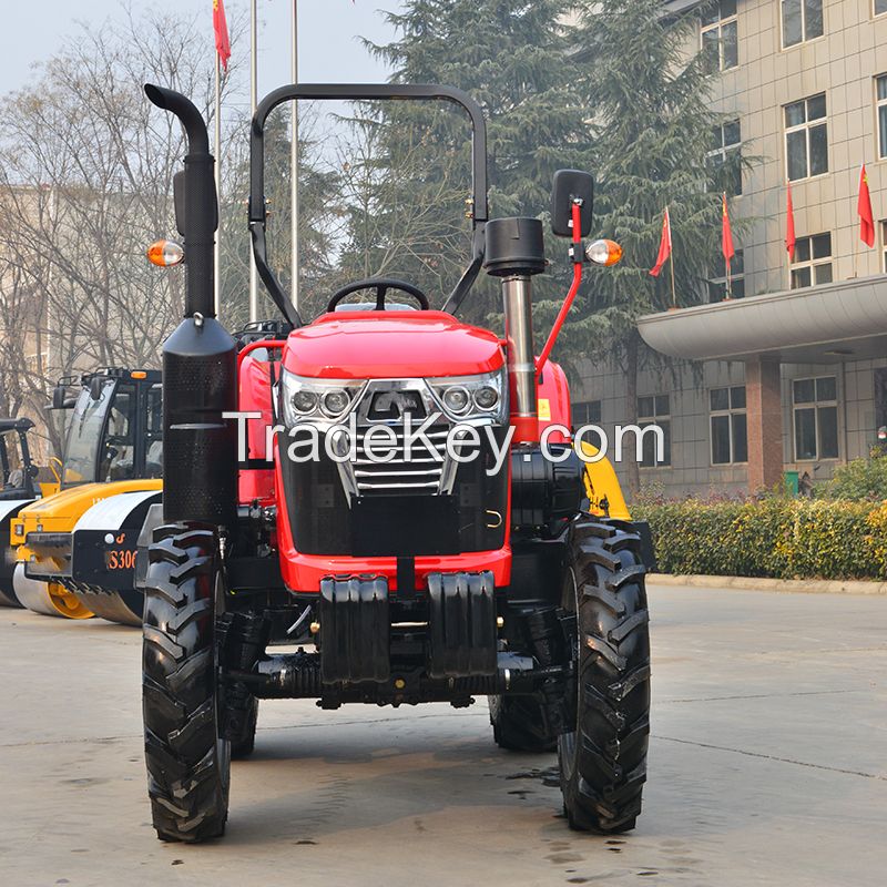 80HP 4wd farm tractor with trailer wheeled tractor