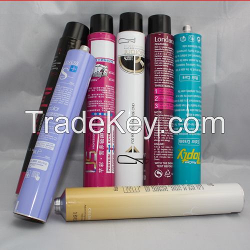 Collapsible Aluminum Tube For Cometics, Hair Dye Products Packaging Tube 100g