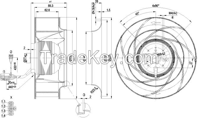 AC fan R2E225-BD92-12