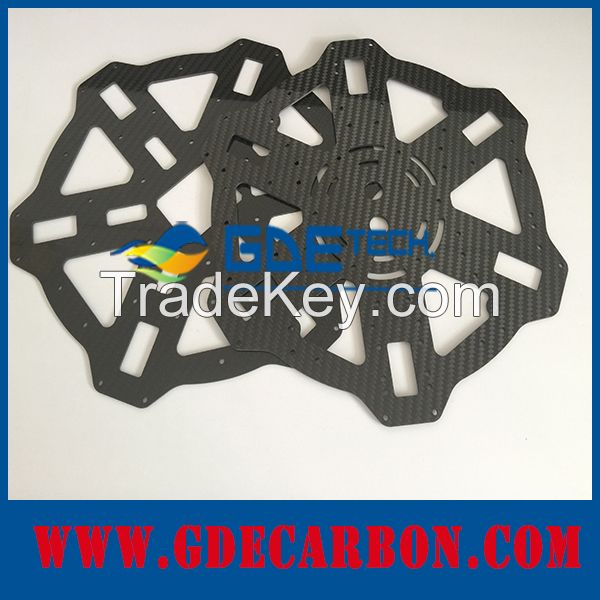 Drone carbon fiber CNC cutting parts, custom made 3k carbon fiber sheet