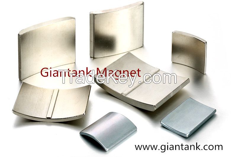Neodymium Magnets, Segment Magnets, Bar Magnet, Neodymium, Permanent Magnet, NdFeB-Magnete N28EH, N30EH, N33EH, N35EH, N38EH, N40EH for Elevator Motors