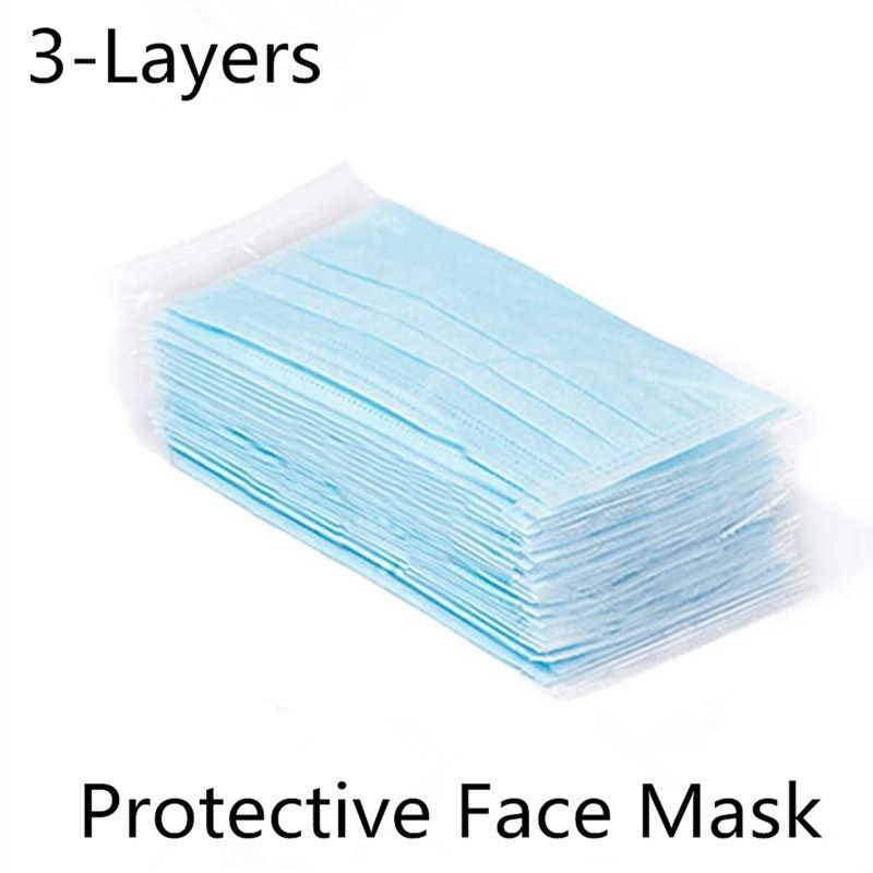 Disposable Face Mask 3-Layer Ear Loop Anti-Bacterial Dust Safety Prote