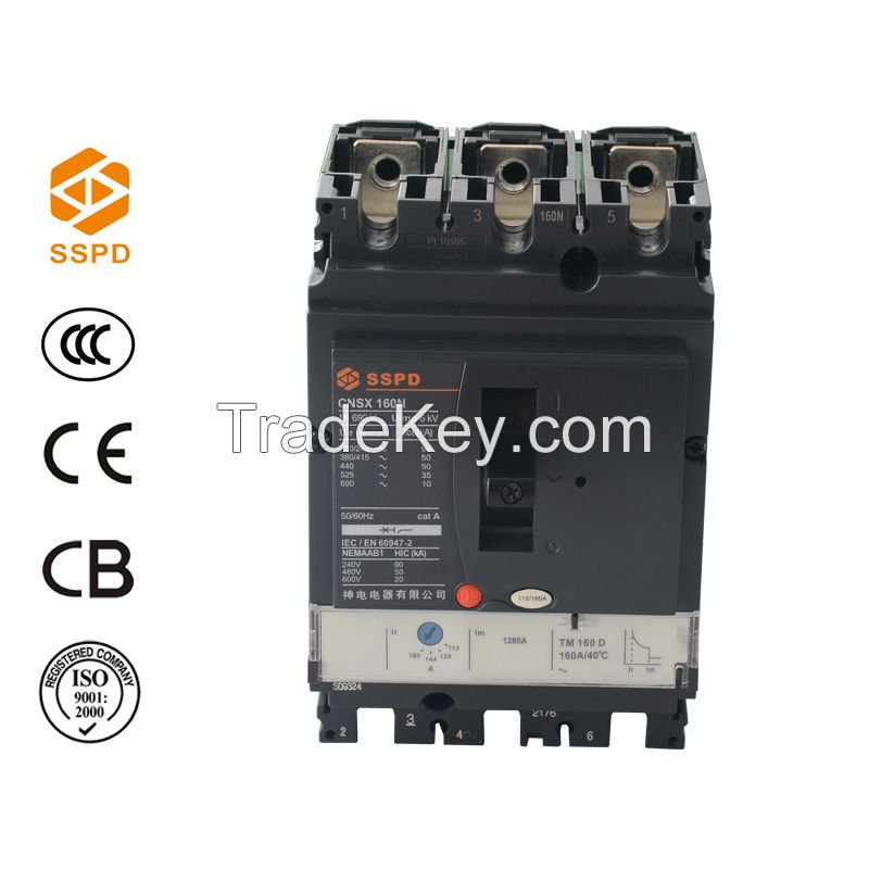 2016 Best Selling Products circuit breaker NSX 160amp, Water Poof moulded case nsx 160a/