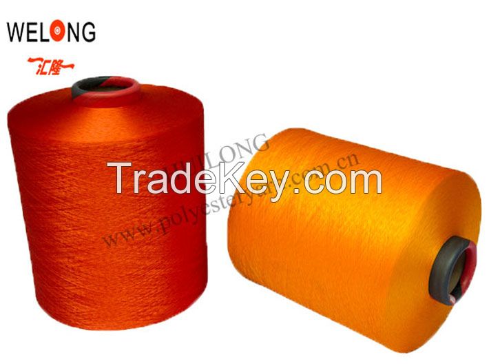 polyester yarn 75/36,color polyester yarn 75/36