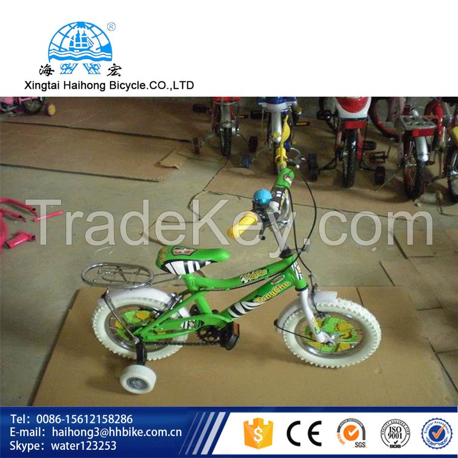 Chile market best selling girls kids bike, white wheels cycle with toy box, 12 inch children bike