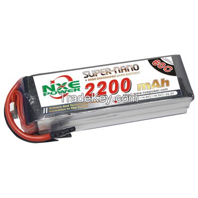NXE2200mAh-25C-14.8V Softcase RC Helicopter Battery