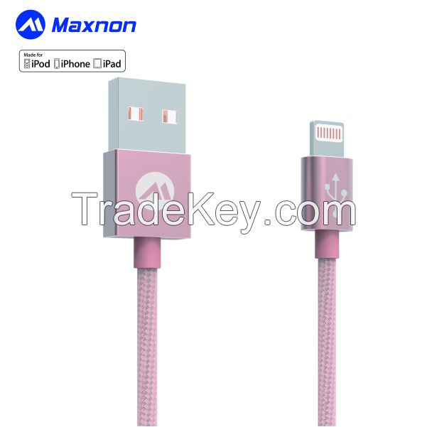 manufaturer wholesale 8 pin nylon braided cable for iphone