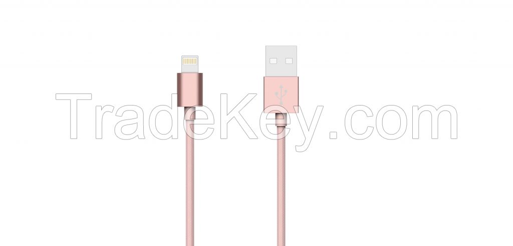 manufaturer wholesale 8 pin nylon braided cable for iphone