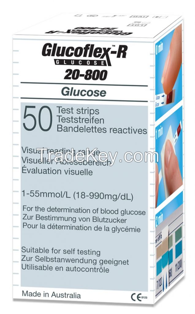 Glucoflex-R Glucose Visual Test Strips
