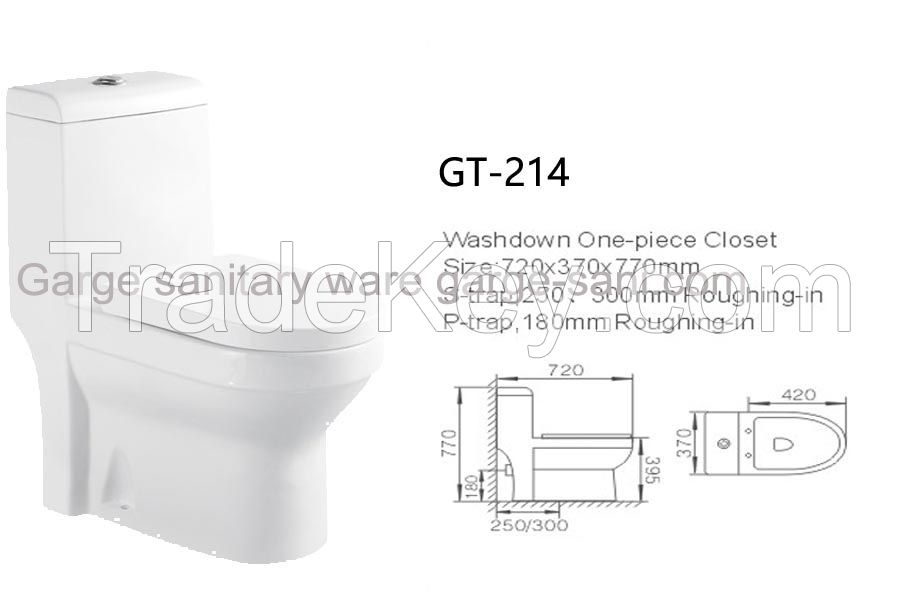bathroom WC washdown one piece toilet ceramic toilets