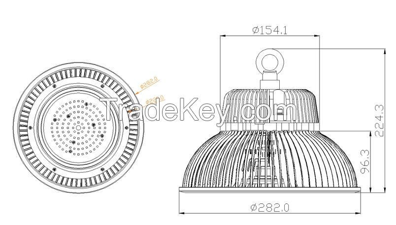 UFO Unique design LED high bay light warehouse, stadium lighting fixtures