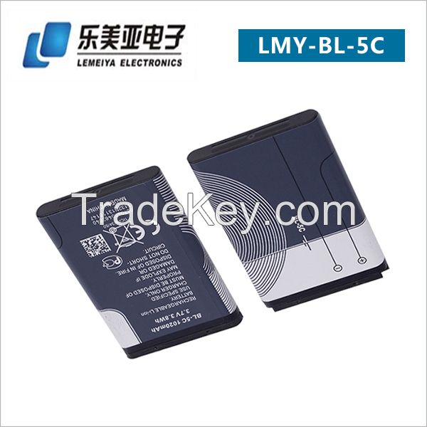 rechargeable battery for nokia bl 5c 1020mah lithium polymer durable spice battery cell phone used for nokia battery