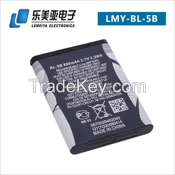 FOR NOKIA BATTERYA mobile phones used hot sale replacement lithium battery spice batteries for nokia batteries bl 5b