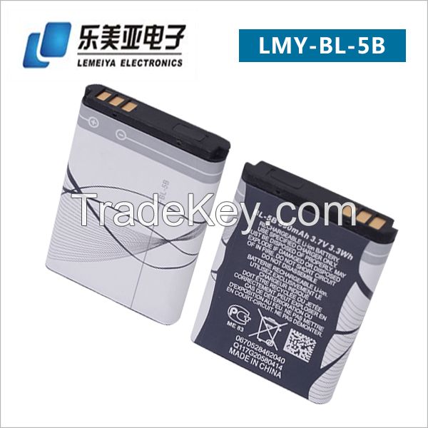 FOR NOKIA BATTERYA mobile phones used hot sale replacement lithium battery spice batteries for nokia batteries bl 5b