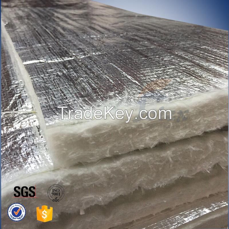 133kg/m3 Aluminium Foil Coated Glass Fiber Needle Mat for Thermal Insulation Parts