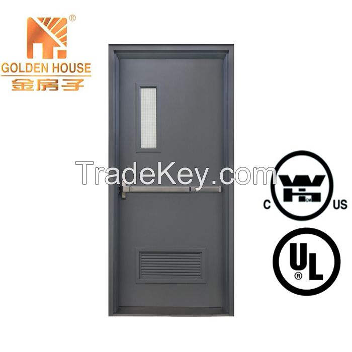 UL WH intertek FM steel fire rated hollow metal door