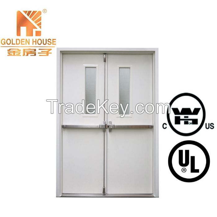 UL WH intertek FM steel fire rated hollow metal door single or double