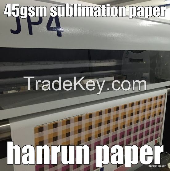 45/50GSM High Speed Printing Sublimation Transfer Paper Roll for Textile
