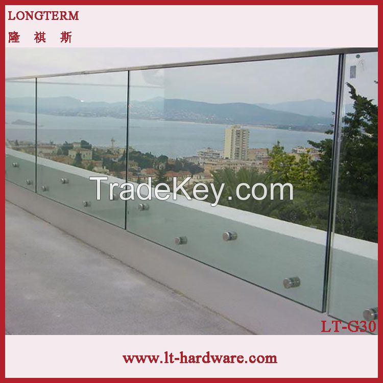 outdoor deck tempered glass balustrade/railing