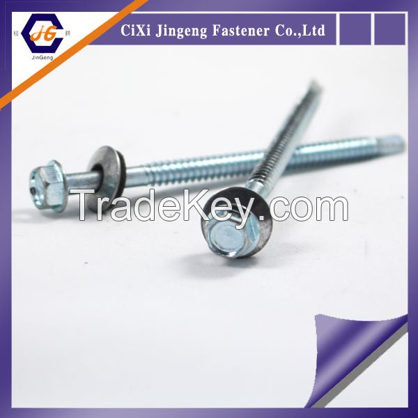 Hex washer head flange type galvanized wood roofing screws