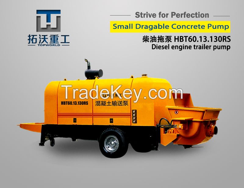  Diesel engine Trailer concrete pump HBT series 